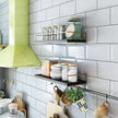 Shario Floating Shelves - Set of 2, Wall Mounted Hanging Shelves with Golden Towel Rack, Decorative Storage Shelves for Bathroom, Kitchen, Living Room & Bedroom (Black Gold, 15.7 Inches)