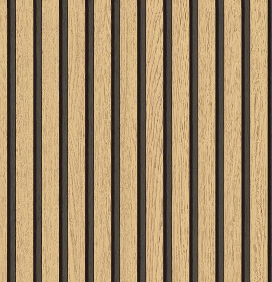 Wallpaper Peel and Stick Wood Grating Stripe Self-Adhesive Wallpaper Faux Wood Contact Paper Wood Slats Self Adhesive Wall Paper PVC Vinyl Film Removable Waterproof 17.3" x 118"