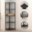 Book Shelf Corner Shelf, 5 Tier Corner Bookshelf Display for Living Room Decor, 44.1
