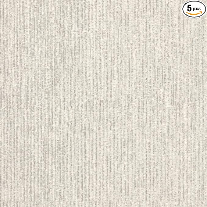 Dimoon 78.7"x17.7" Embossed Stripe Thicken Advanced Texture White Peel and Stick Wallpaper Stick Peel Modern Off-White Waterproof Contact Paper Pure Self Adhesive Wallpaper Removable Liner Viny Roll