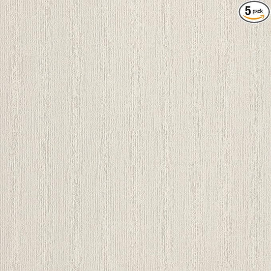 Dimoon 78.7"x17.7" Embossed Stripe Thicken Advanced Texture White Peel and Stick Wallpaper Stick Peel Modern Off-White Waterproof Contact Paper Pure Self Adhesive Wallpaper Removable Liner Viny Roll