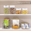 Vtopmart 4 Pack Food Storage Organizer Bins, Clear Plastic Bins for Pantry, Kitchen, Fridge, Cabinet Organization and Storage, 4 Compartment Holder Packets, Snacks, Pouches, Spice Packets