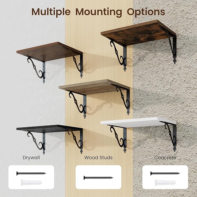 RICHFOCUS 12 Inch Deep Floating Shelves for Wall, 16