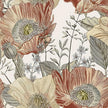 Livebor Floral Wallpaper Peel and Stick Boho Large Floral Peel and Stick Wallpaper Vintage Multicolor Flower Contact Paper 17.7'' x 118.1'' Self Adhesive Wall Paper for Bathroom Wall Covering Decor