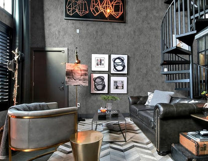 Guvana Black Wallpaper Peel and Stick Concrete Contact Paper Faux Cement Textured Wallpaper Modern DIY Removable Self Adhesive Wall Paper for Living Room Kitchen Wall Covering Vinyl Roll 15.7"x78.7"