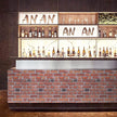 Abyssaly Brick Peel and Stick Wallpaper - Red Brown Brick Wrapping Paper Contact Paper - Faux Stone Wallpaper for Fireplace Kitchen Party Decoration 17.5