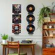 Wood Vinyl Record Shelf Wall Mount, Small Wall Record Holder Display Shelf, Vinyl Record Shelves Record Album Display Holder for LP, CD, Book Art Storage Vintage Home Decor (6, Black)