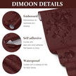 Dimoon 17.7''x236.2''Dark Red Peel and Stick Wallpaper Gothic Floral Wall Paper Contact Paper Closeout Renter Friendly Modern Self Adhesive(236.2''x17.7'', Dark Red Floral Textured)