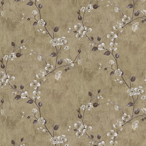 Floral Peel and Stick Wallpaper Flower Tree Contact Paper A Set of 17.5"x1200" Self Adhesive Removable Modern Yellow Wall Paper Decorative Wall Covering Countertop Vinyl Film Roll