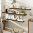 RICHFOCUS Live Edge Wood Floating Shelves 72