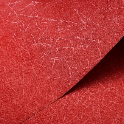 Safiyya 393"x 17.3" Red Silk Wallpaper Textured Contact Paper Removable Wallpaper Peel and Stick for Walls Solid Color Decorative Self Adhesive Wall Paper Vinyl Rolls