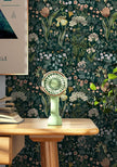 Peel and Stick Wallpaper Vintage Wall Paper Green Floral Contact Paper Removable Wallpaper 17.3