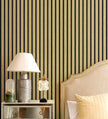Wallpaper Peel and Stick Wood Grating Stripe Self-Adhesive Wallpaper Faux Wood Contact Paper Wood Slats Self Adhesive Wall Paper PVC Vinyl Film Removable Waterproof (Wood A, 17.3