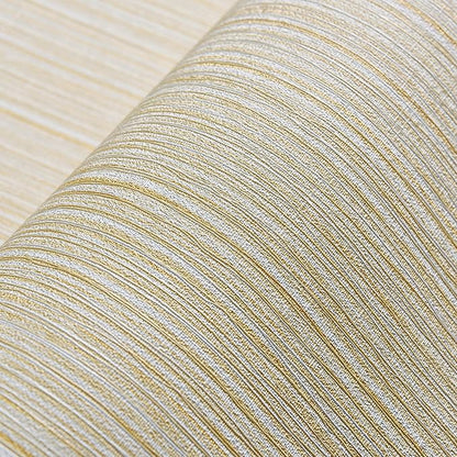 Haimin Grasscloth Wallpaper Textured 24in X 393in Fabric Contact Paper Textured Linen Wall Paper Peel and Stick Self-Adhesive Thick Vinyl Embossed Wallpaper (Yellow)