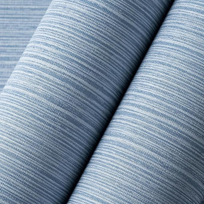 Grasscloth Textured Wallpaper Blue Peel and Stick 24inX393in Fabric Wall Paper Upgraded Thick Self-Adhesive Vinyl Contact Paper for Home Use(Dark Blue)