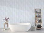 Safiyya Peel and Stick Wallpaper Boho Contact Paper Blue Geometric Modern Wall Paper Textured Self Adhesive Removable Wallpaper for Bedroom Bathroom Apartment Living Room Vinyl Rolls 17.3