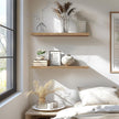 24 Inch Floating Shelves for Wall Rustic Light Wood Wall Shelves for Bedroom Set of 4