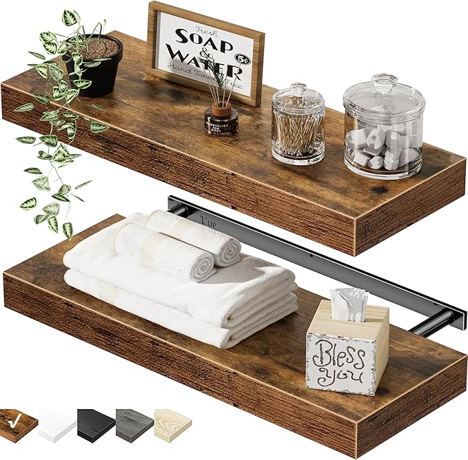 QEEIG Bathroom Floating Shelves for Wall - 15.7