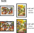 upsimples 20x28 Picture Frame Set of 5, Display Poster 16x24 with Mat or 50.8x71.1 cm Without, Wall Hanging 1000 Pieces Puzzles Frames, Black