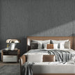 Haimin Grasscloth Wallpaper Textured 24in X 393in Fabric Contact Paper Gray Wall Paper Textured Linen Wallpaper Peel and Stick Self-Adhesive Thick Vinyl Embossed Film Wallpaper (Gray)