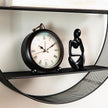 Mind Reader Circular Floating Shelves, Wall Decor, Accent Shelf, Office, Bathroom, Metal Mesh, 18