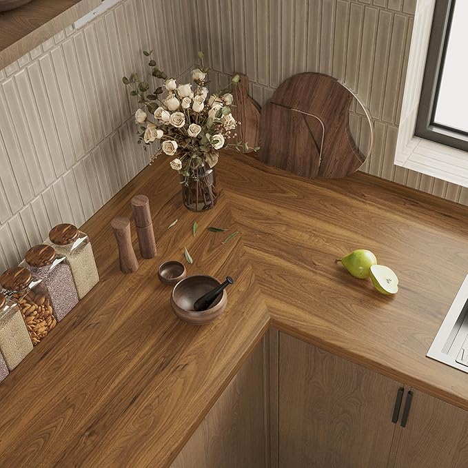 COSNIGHT Wood Grain Contact Paper, Vintage Peel and Stick Wallpaper 23.6''x118'', Removable Natural Matte Wall Paper for Countertops, Cabinets and Drawers