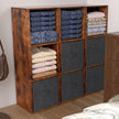 3 Cube Storage Organizer, 3 Tier Cube Low Bookcase Freestanding Storage Display Organizer, Three-Cubes Open Shelf Bookshelf for Home Office (Retro Brown, 3-Cube)