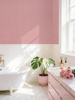 Guvana Grasscloth Peel and Stick Wallpaper Pink Textured Contact Paper Modern Removable Self Adhesive Wall Paper Thicken Fabric Faux Linen Wallpaper for Bedroom Living Room Nursery 197inx15.7in
