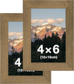 FrameWorks 2-Pack, 4x6 Picture Frame, Dark Oak – Classic Wooden Photo Frame with Tempered Glass, Modern Matte Finish for Prints, Posters, Certificates & Wall Decor – Gallery-Ready