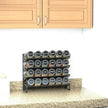 SpaceAid Spice Rack Organizer with 24 Spice Jars, 386 Spice Labels, Chalk Marker and Funnel Set for Cabinet, Countertop, Pantry, Cupboard or Door & Wall Mount -24 Jars, 11.8