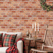 JiffDiff Brick Wallpaper Peel and Stick, Removable Vintage Self Adhesive Wallpaper Renter Friendly Textured Stick on Wallpaper Contact Paper （17.3