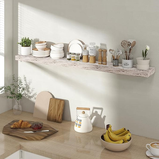 48 Inch Floating Shelves for Wall 1 Pack, 48" Wall Shelves for Books, Storage, Decor, Wall Mounted Floating Shelf with Invisible Brackets for Kitchen, Living Room, Rustic