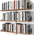 Heimlove Floating Shelves for Wall, 36 Inch Long Wood Floating Bookshelf Set of 3, Wall Mounted Hanging Shelf for Bathroom Bedroom Kitchen, Rustic Brown