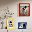 Vittanly Picture Frames Set of 10, Picture Frames Collage Wall Decor with Two 8x10, Four 5x7 and Four 4x6 Photo Frames, Gallery Wall Frame Set for Wall or Tabletop Display, Red, Yellow and Blue