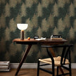 JiffDiff Botanical Fern Wallpaper Green Moody Peel and Stick Wallpaper 17.73