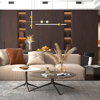 TOTIO 32x315inch Wide Dark Brown Wood Grain Wallpaper Peel and Stick Thick Matte Black Walnut Textured Contact Paper Waterproof Self Adhesive Furniture Stickers DIY Vinyl Wall Stickers Chocolate Brown
