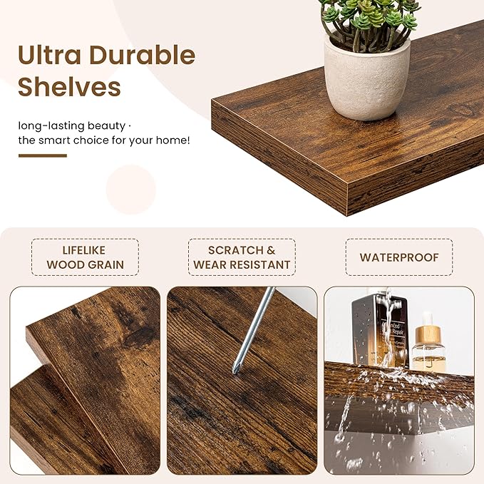 72in Floating Shelves for Wall,72
