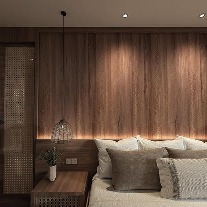 Walnut Wood Grain Contact Paper Peel and Stick Wood Wallpaper Removable Self-Adhesive Wooden Vinyl Wrap Waterproof Thicken No Bubbles Design for Kitchen Cabinet Countertop Covering 16x354 inch
