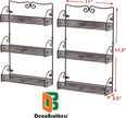 Deco Brothers 3 Tier Wall Mounted Spice Rack, 2 Pack, Bronze