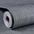 Haimin Grasscloth Wallpaper Textured 24in X 393in Fabric Contact Paper Gray Wall Paper Textured Linen Wallpaper Peel and Stick Self-Adhesive Thick Vinyl Embossed Film Wallpaper (Gray)