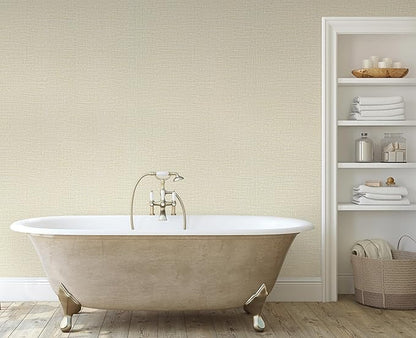 Guvana Grasscloth Peel and Stick Wallpaper Cream Textured Contact Paper Modern Removable Self Adhesive Wall Paper Thicken Fabric Faux Linen Wallpaper for Bathroom Wall Covering Vinyl 394inx15.7in