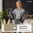 3D Vintage Black Living Room Decor (Set of 2) Lightweight, Wooden Ready-to-Hang Framed Moody Floral Wall Art for Bathroom, Bedroom or Office - Dark Textured Boho Farmhouse Wall Decor - Gift-Boxed