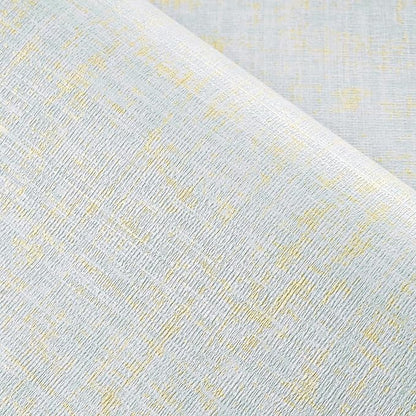 FunStick 24"x200" Blue and Gold Grasscloth Peel and Stick Wallpaper Textured Blue Wall Paper Peel and Stick Modern Bedroom Wall Decor Self Adhesive Vinyl Contact Paper for Kitchen Cabinets Shelves