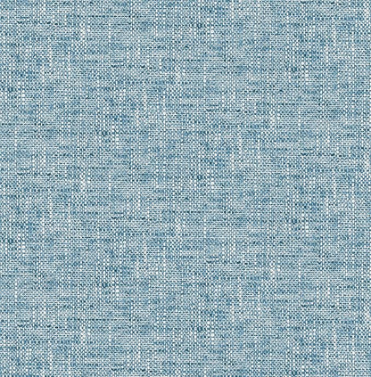 NuWallpaper NU2918 Navy Poplin Texture Peel & Stick Wallpaper, Blue