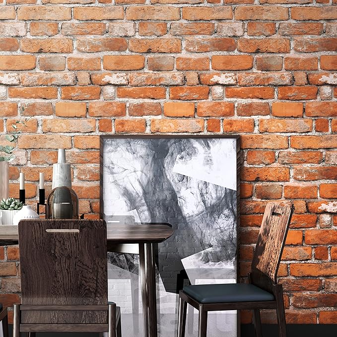 Faux Brick Peel and Stick Wallpaper 17.7