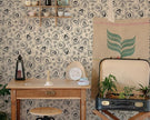 FLFK Beige Wallpaper Peel and Stick Antique Campfire Postmark Contact Paper Removable Self Adhesive Wall Paper for Bedroom Shelf Cabinet Drawers Countertops 16